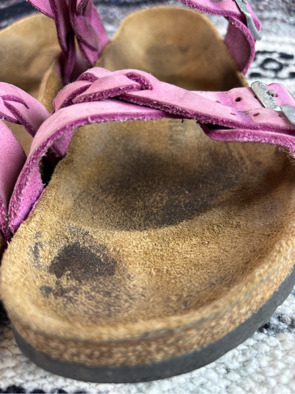 Birkenstock Franca Braided Straps Sandals Festival Fuchsia Size 39 Oiled Leather - Picture 5 of 15